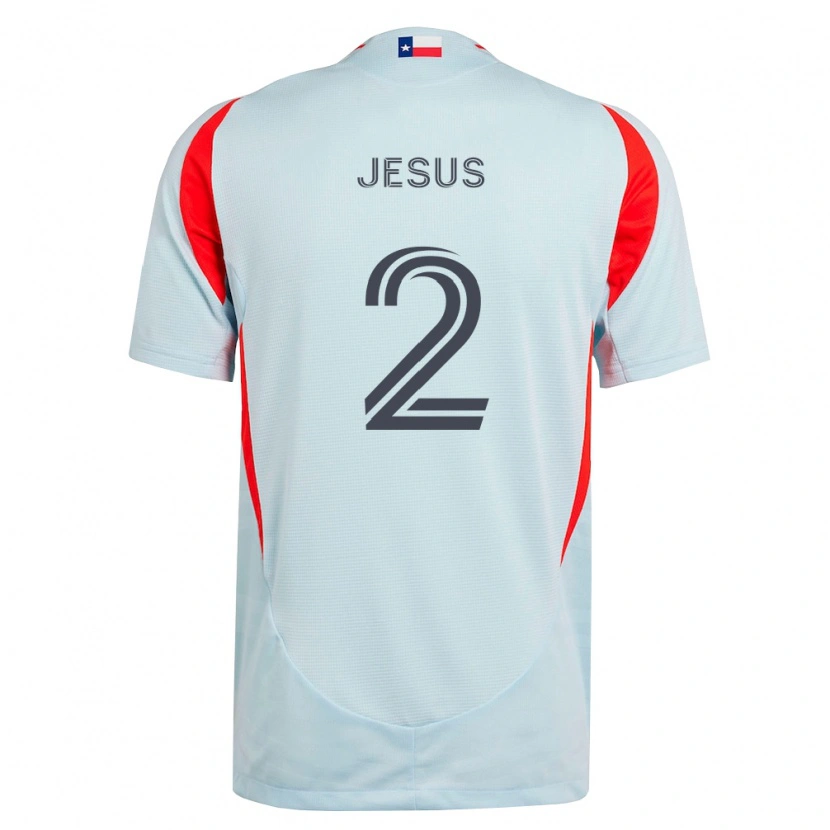 Danxen Dames Geovane Jesus #2 Donkergrijs Wit Rood Uitshirt Uittenue 2026/27 T-Shirt