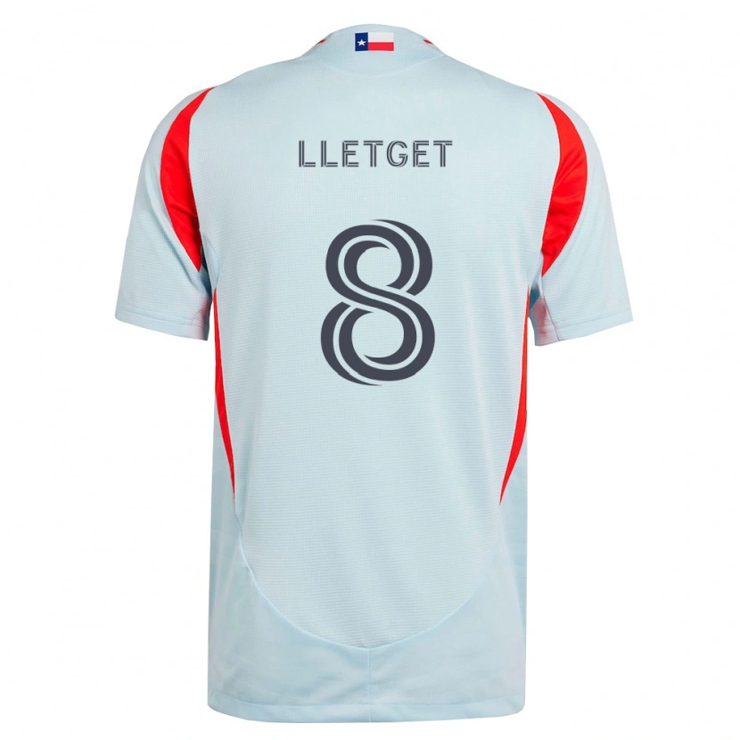 Danxen Dames Sebastian Lletget #8 Donkergrijs Wit Rood Uitshirt Uittenue 2026/27 T-Shirt