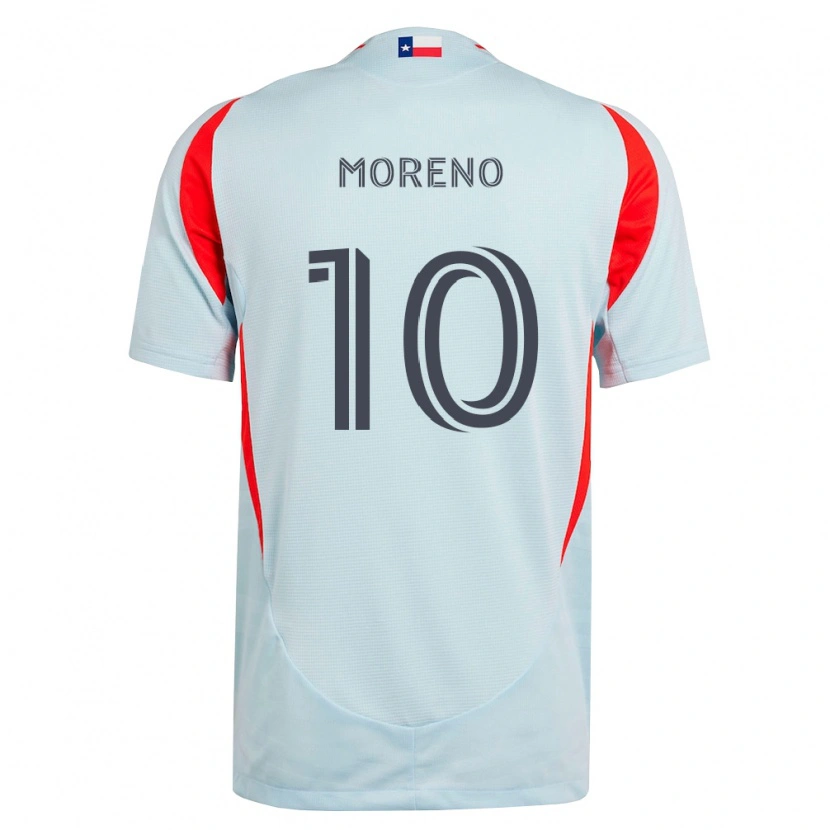 Danxen Dames Santiago Moreno #10 Donkergrijs Wit Rood Uitshirt Uittenue 2026/27 T-Shirt
