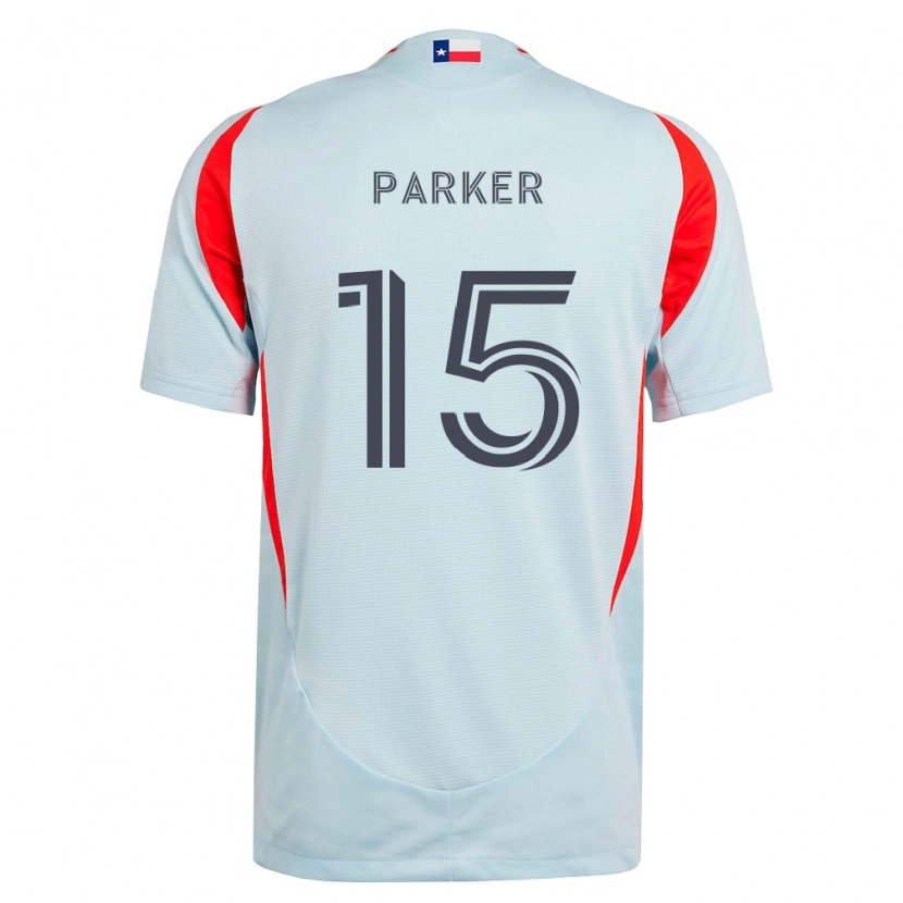 Danxen Dames Isaiah Parker #15 Donkergrijs Wit Rood Uitshirt Uittenue 2026/27 T-Shirt