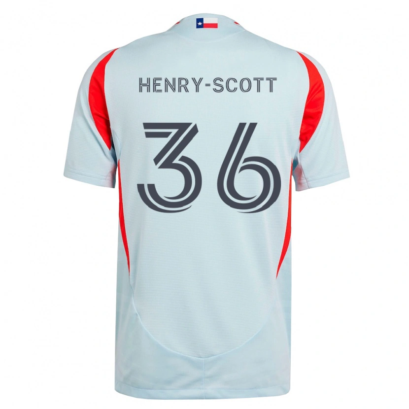 Danxen Dames Malik Henry-Scott #36 Donkergrijs Wit Rood Uitshirt Uittenue 2026/27 T-Shirt