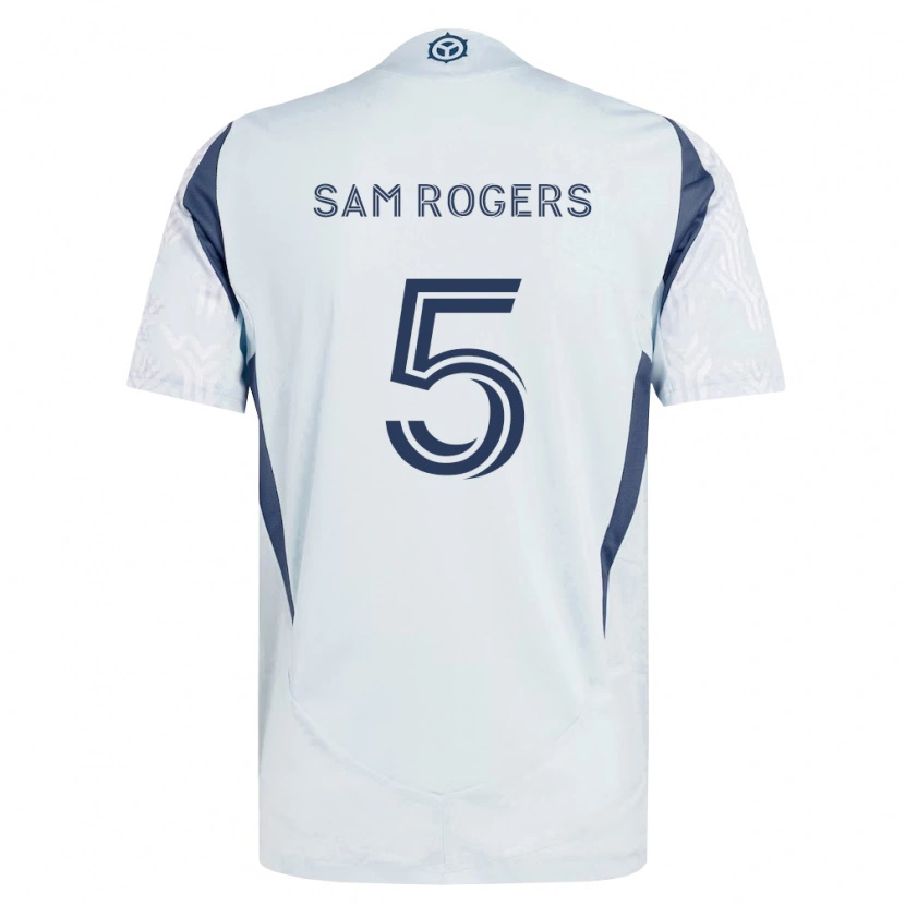 Danxen Dames Sam Rogers #5 Blauw Grijs Wit Uitshirt Uittenue 2026/27 T-Shirt