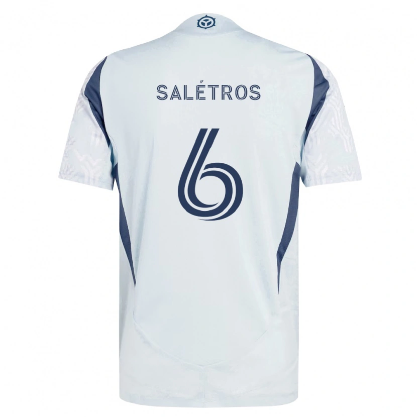 Danxen Dames Anton Salétros #6 Blauw Grijs Wit Uitshirt Uittenue 2026/27 T-Shirt