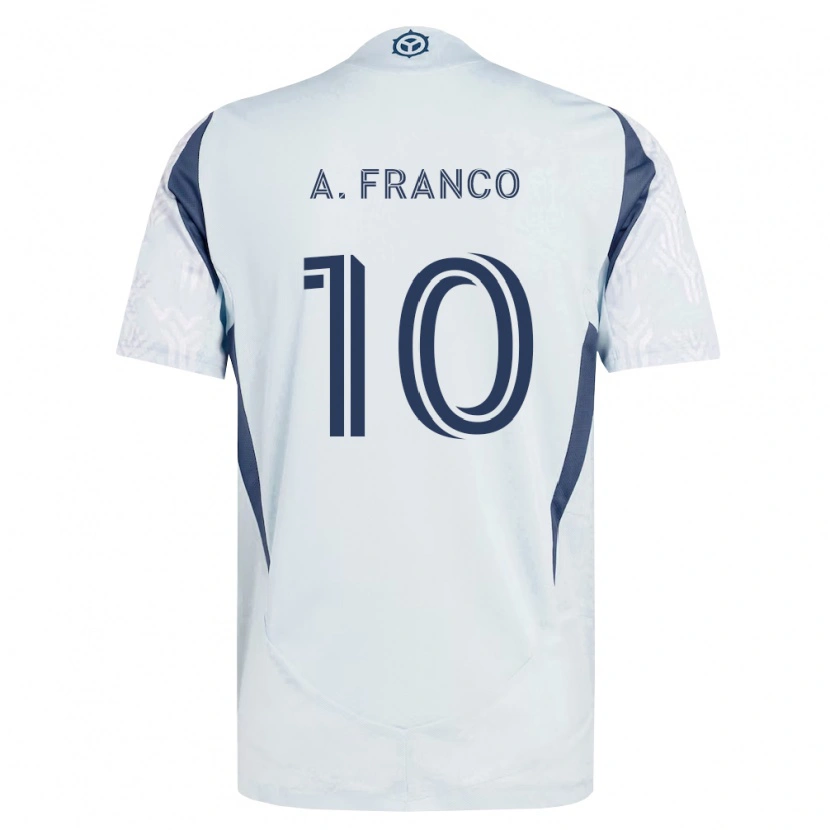Danxen Dames André Franco #10 Blauw Grijs Wit Uitshirt Uittenue 2026/27 T-Shirt