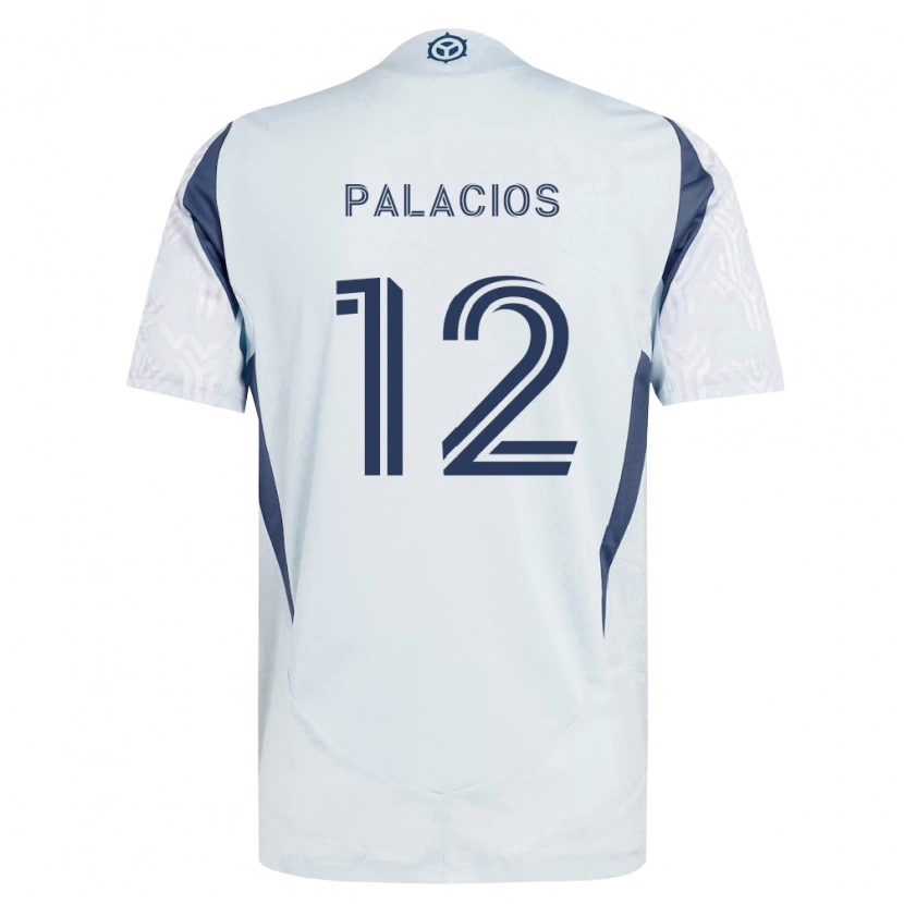 Danxen Dames Denzel Palacios #12 Blauw Grijs Wit Uitshirt Uittenue 2026/27 T-Shirt