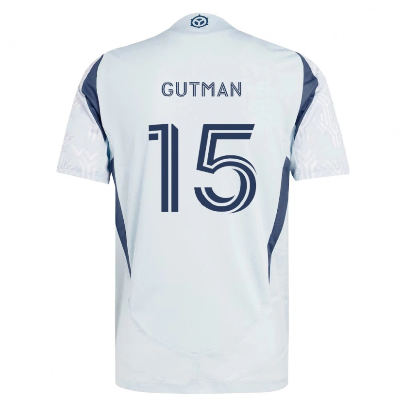 Danxen Dames Andrew Gutman #15 Blauw Grijs Wit Uitshirt Uittenue 2026/27 T-Shirt