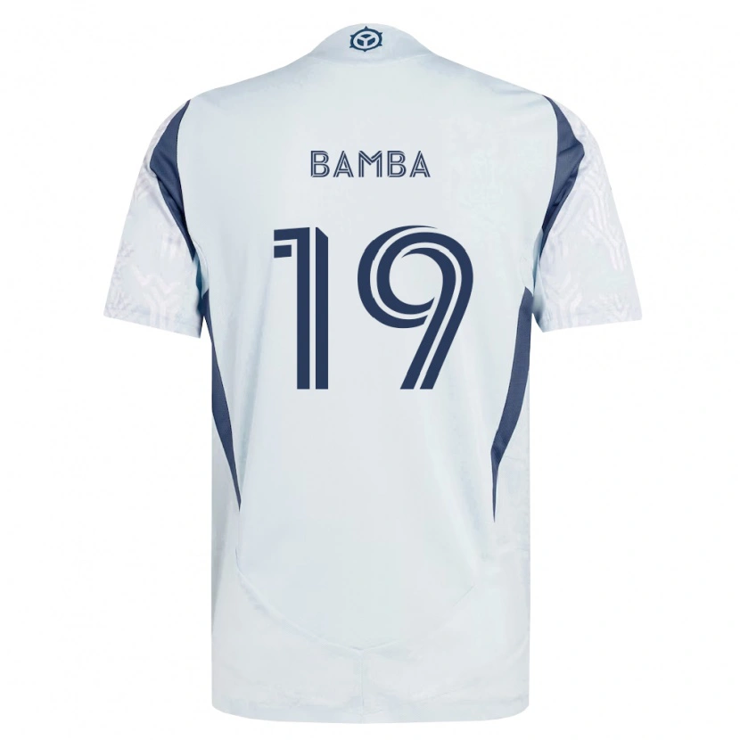 Danxen Dames Jonathan Bamba #19 Blauw Grijs Wit Uitshirt Uittenue 2026/27 T-Shirt