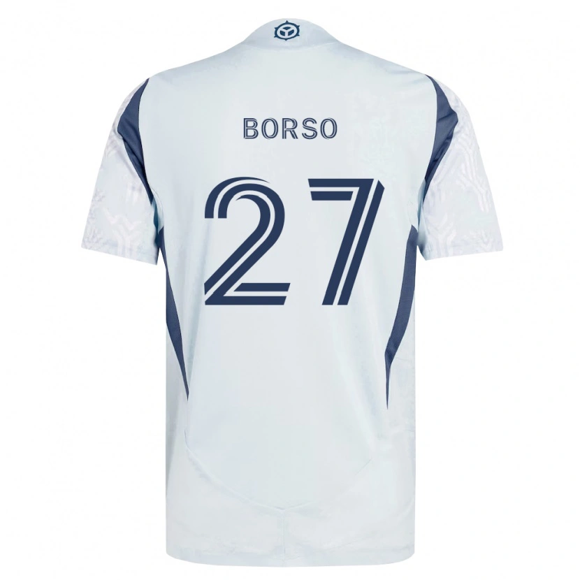 Danxen Dames Dylan Borso #27 Blauw Grijs Wit Uitshirt Uittenue 2026/27 T-Shirt