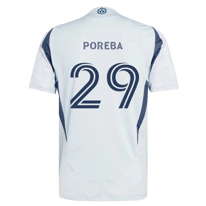 Danxen Dames David Poreba #29 Blauw Grijs Wit Uitshirt Uittenue 2026/27 T-Shirt