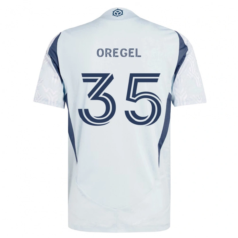 Danxen Dames Sergio Oregel #35 Blauw Grijs Wit Uitshirt Uittenue 2026/27 T-Shirt