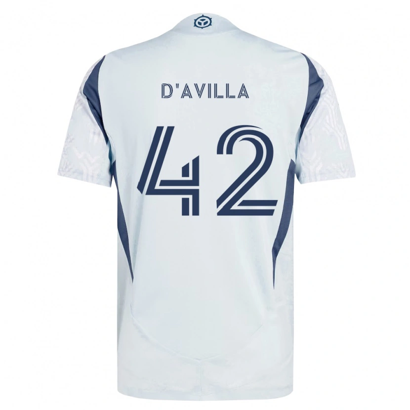 Danxen Dames Djé D'avilla #42 Blauw Grijs Wit Uitshirt Uittenue 2026/27 T-Shirt