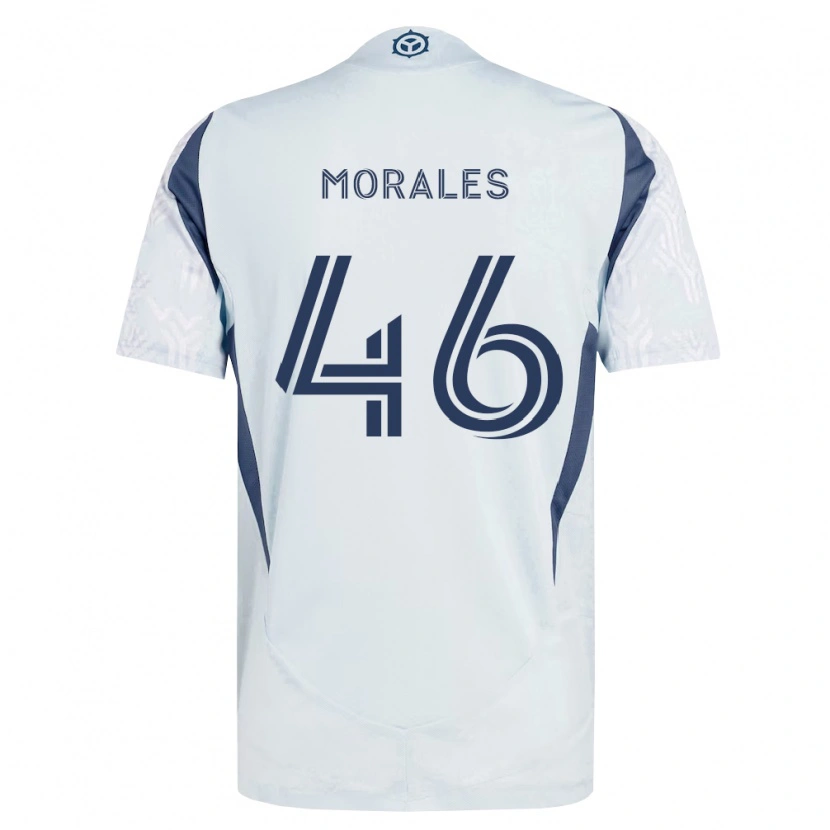 Danxen Dames Christopher Morales #46 Blauw Grijs Wit Uitshirt Uittenue 2026/27 T-Shirt