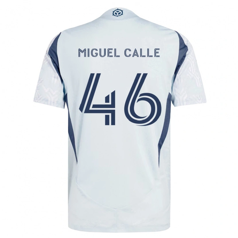 Danxen Dames Juan Miguel Calle #46 Blauw Grijs Wit Uitshirt Uittenue 2026/27 T-Shirt