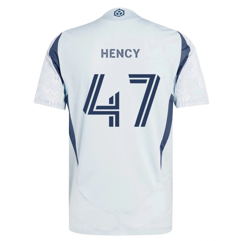 Danxen Dames Billy Hency #47 Blauw Grijs Wit Uitshirt Uittenue 2026/27 T-Shirt
