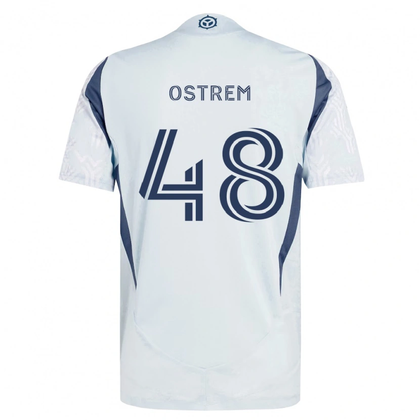 Danxen Dames Charlie Ostrem #48 Blauw Grijs Wit Uitshirt Uittenue 2026/27 T-Shirt