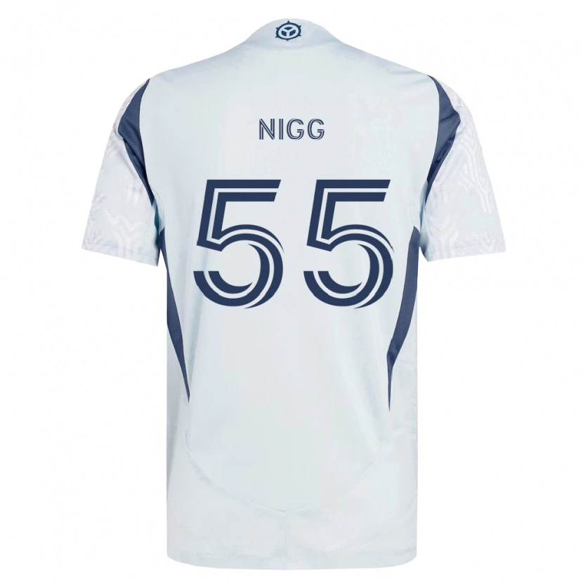 Danxen Dames Damian Nigg #55 Blauw Grijs Wit Uitshirt Uittenue 2026/27 T-Shirt
