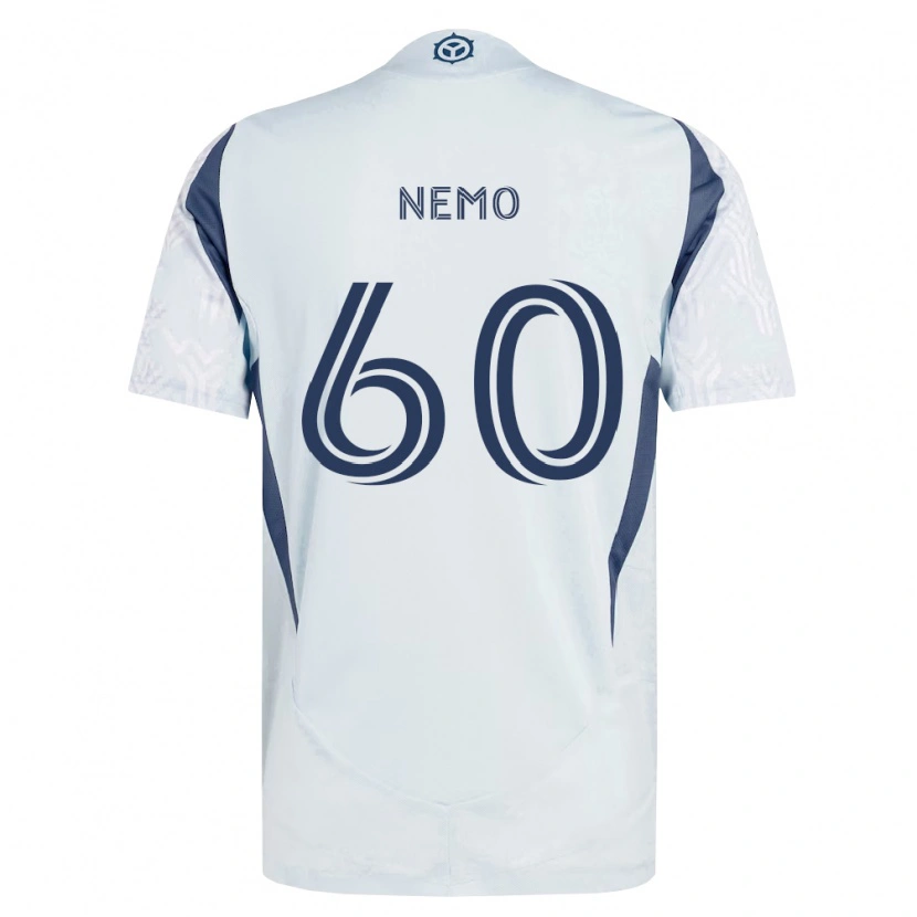 Danxen Dames Jason Nemo #60 Blauw Grijs Wit Uitshirt Uittenue 2026/27 T-Shirt