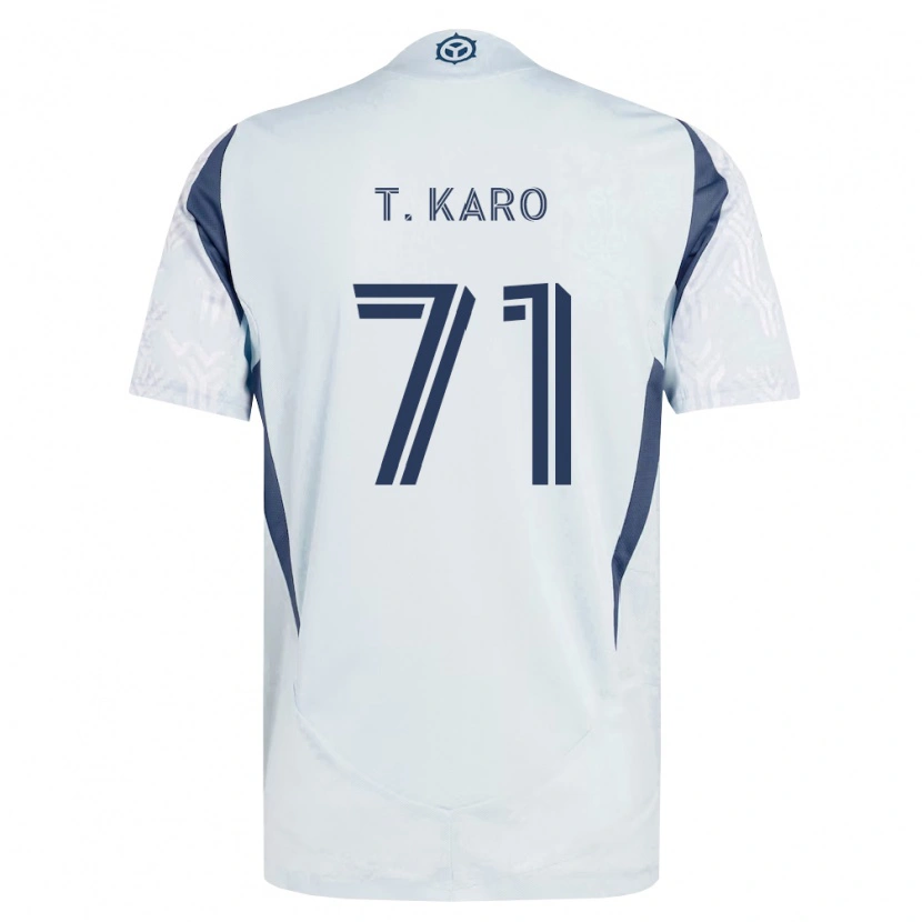 Danxen Dames David Tchétchao Karo #71 Blauw Grijs Wit Uitshirt Uittenue 2026/27 T-Shirt
