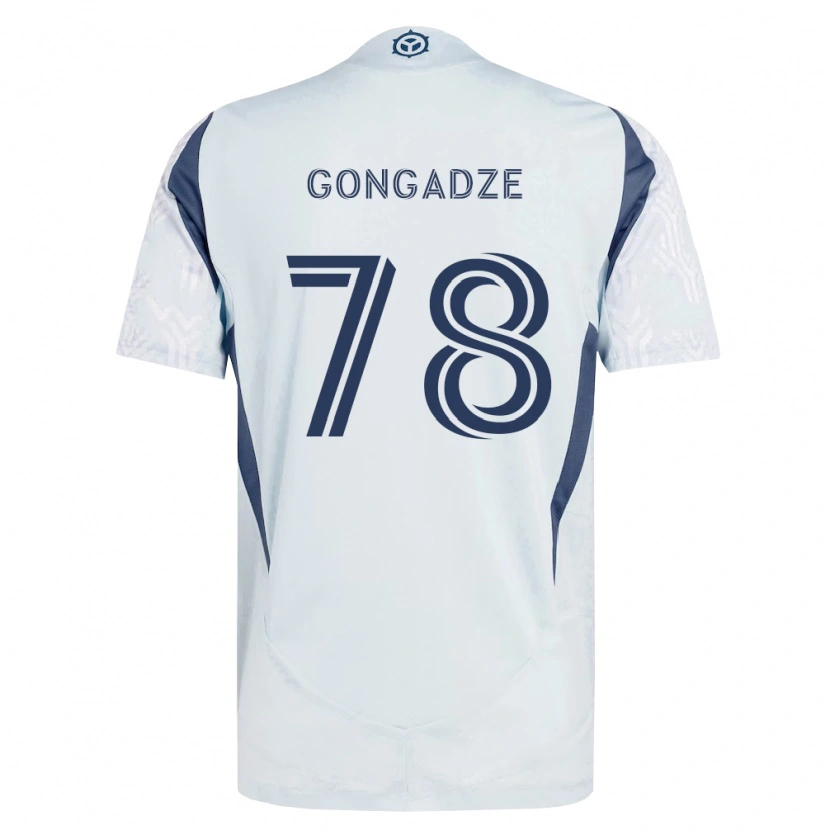 Danxen Dames Giorgi Gongadze #78 Blauw Grijs Wit Uitshirt Uittenue 2026/27 T-Shirt