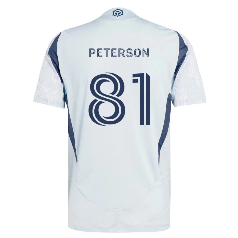 Danxen Dames Lukas Peterson #81 Blauw Grijs Wit Uitshirt Uittenue 2026/27 T-Shirt