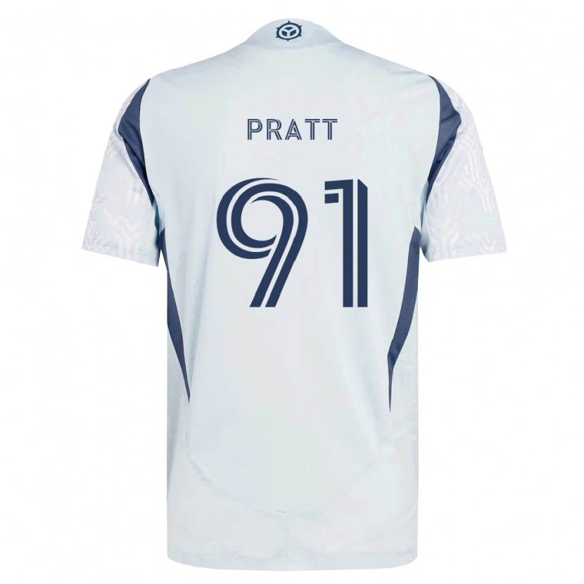 Danxen Dames Owen Pratt #91 Blauw Grijs Wit Uitshirt Uittenue 2026/27 T-Shirt
