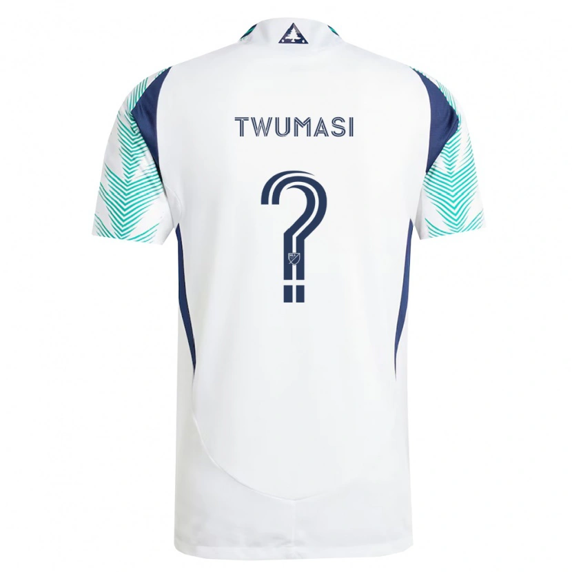 Danxen Dames Isaac Twumasi #0 Wit Marineblauw Lichtgroen Uitshirt Uittenue 2026/27 T-Shirt