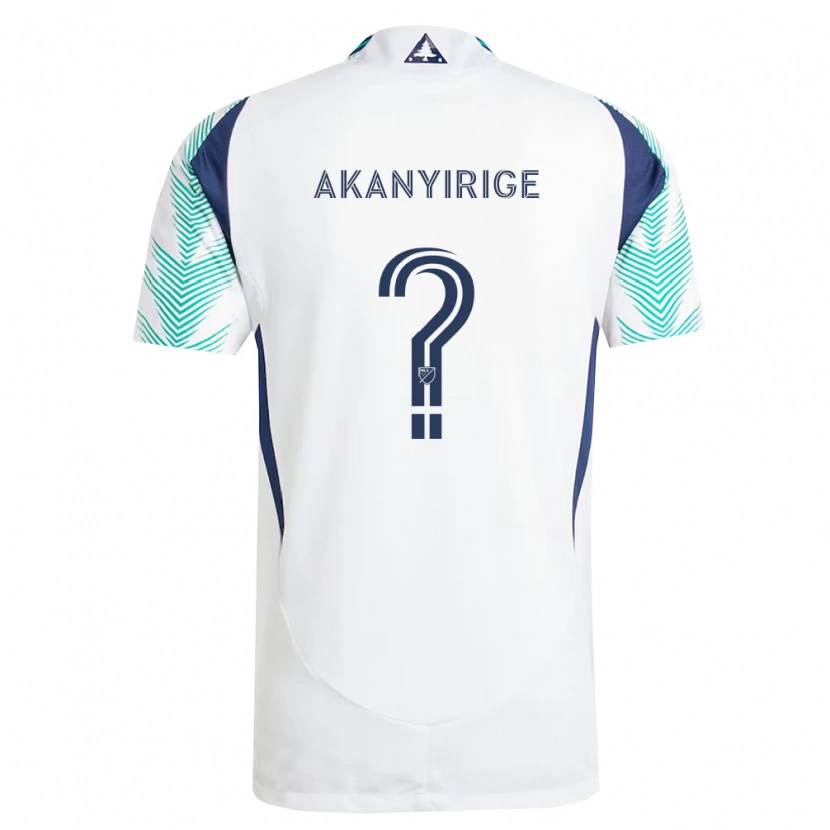 Danxen Dames Jacob Akanyirige #0 Wit Marineblauw Lichtgroen Uitshirt Uittenue 2026/27 T-Shirt