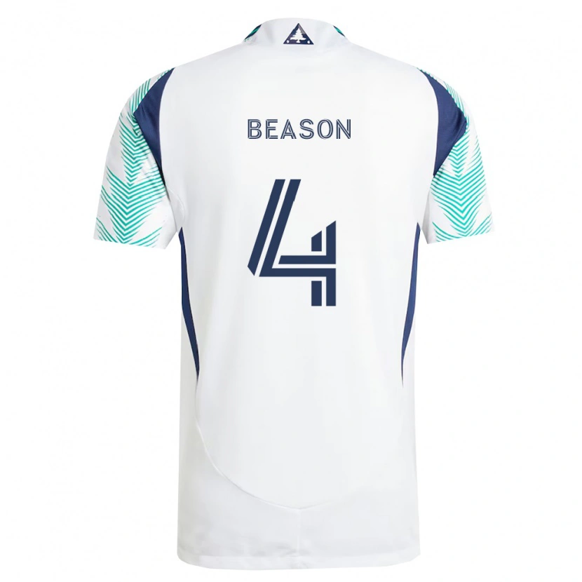 Danxen Dames Tanner Beason #4 Wit Marineblauw Lichtgroen Uitshirt Uittenue 2026/27 T-Shirt