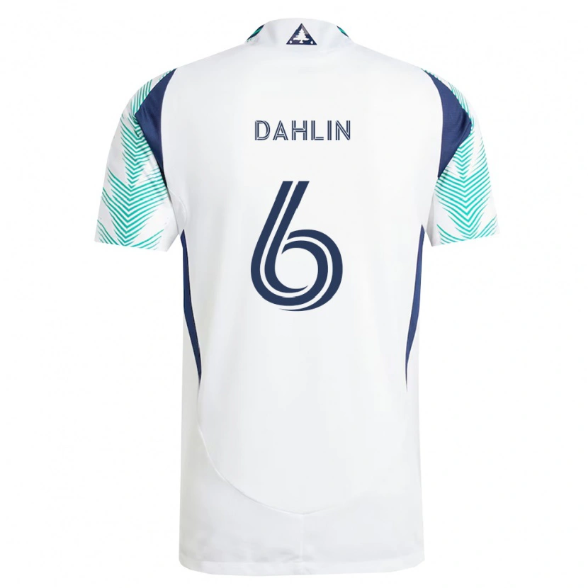 Danxen Dames Gabe Dahlin #6 Wit Marineblauw Lichtgroen Uitshirt Uittenue 2026/27 T-Shirt