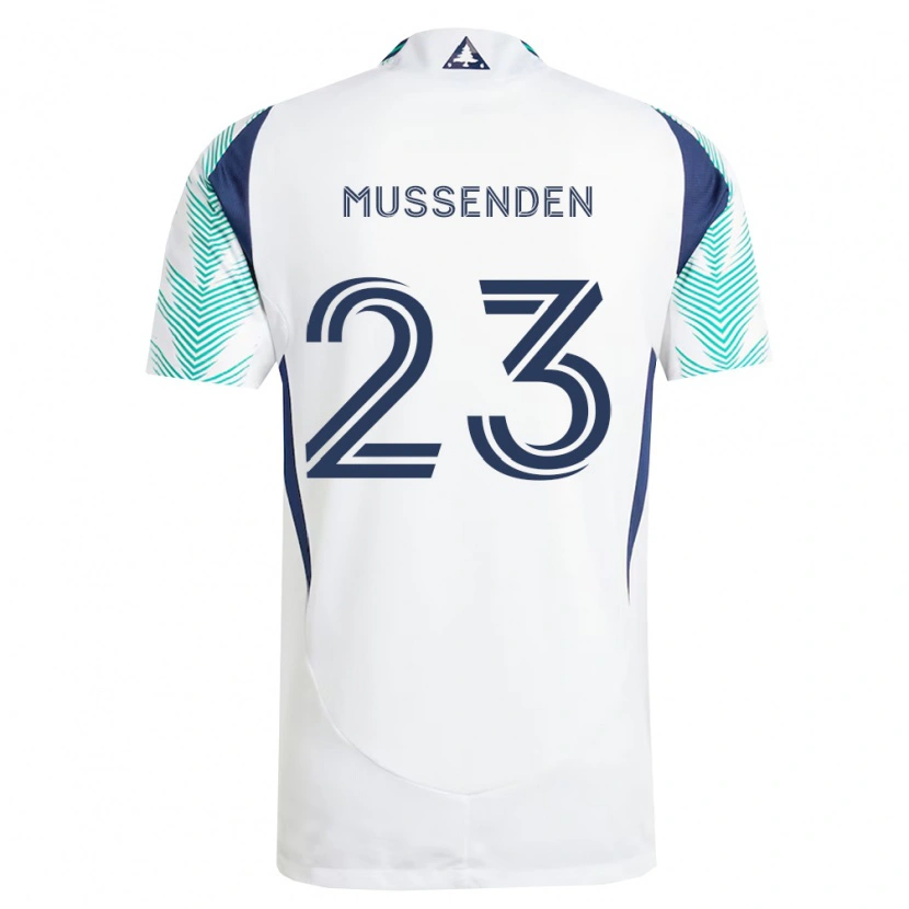 Danxen Dames Javaun Mussenden #23 Wit Marineblauw Lichtgroen Uitshirt Uittenue 2026/27 T-Shirt