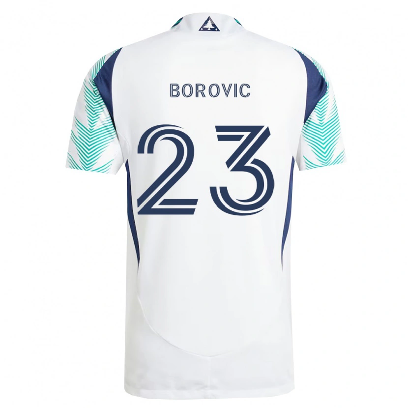 Danxen Dames Luka Borovic #23 Wit Marineblauw Lichtgroen Uitshirt Uittenue 2026/27 T-Shirt