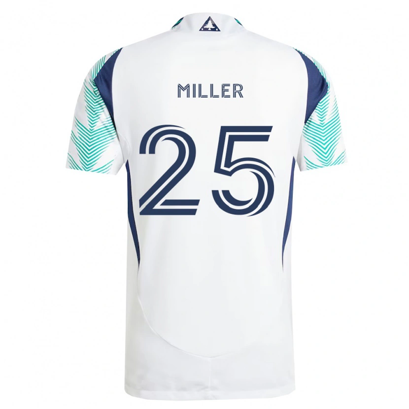Danxen Dames Peyton Miller #25 Wit Marineblauw Lichtgroen Uitshirt Uittenue 2026/27 T-Shirt