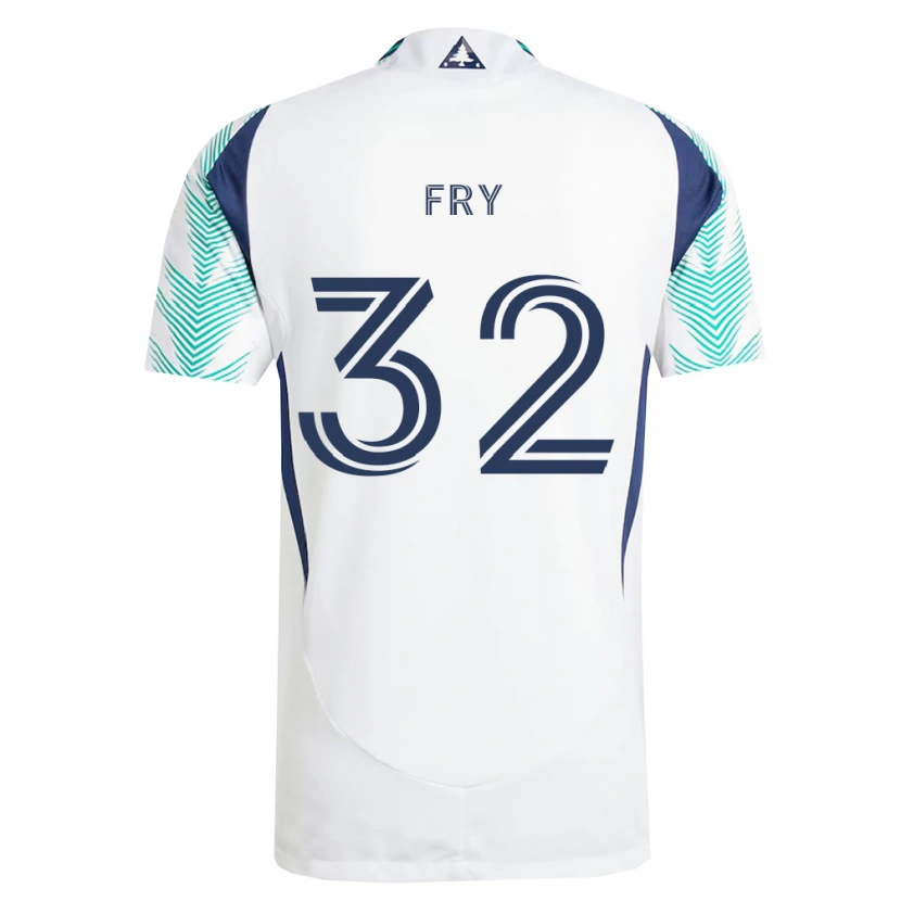 Danxen Dames Malcolm Fry #32 Wit Marineblauw Lichtgroen Uitshirt Uittenue 2026/27 T-Shirt