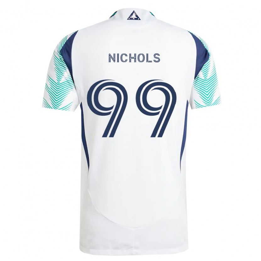 Danxen Dames Robert Nichols #99 Wit Marineblauw Lichtgroen Uitshirt Uittenue 2026/27 T-Shirt