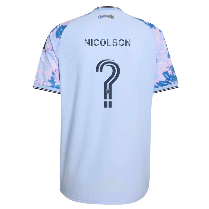Danxen Dames John Nicolson #0 Koninklijk Blauw Wit Zwart Uitshirt Uittenue 2026/27 T-Shirt