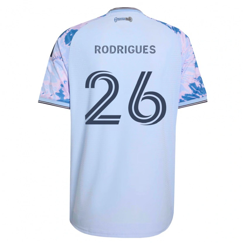 Danxen Dames Rodrigues #26 Koninklijk Blauw Wit Zwart Uitshirt Uittenue 2026/27 T-Shirt