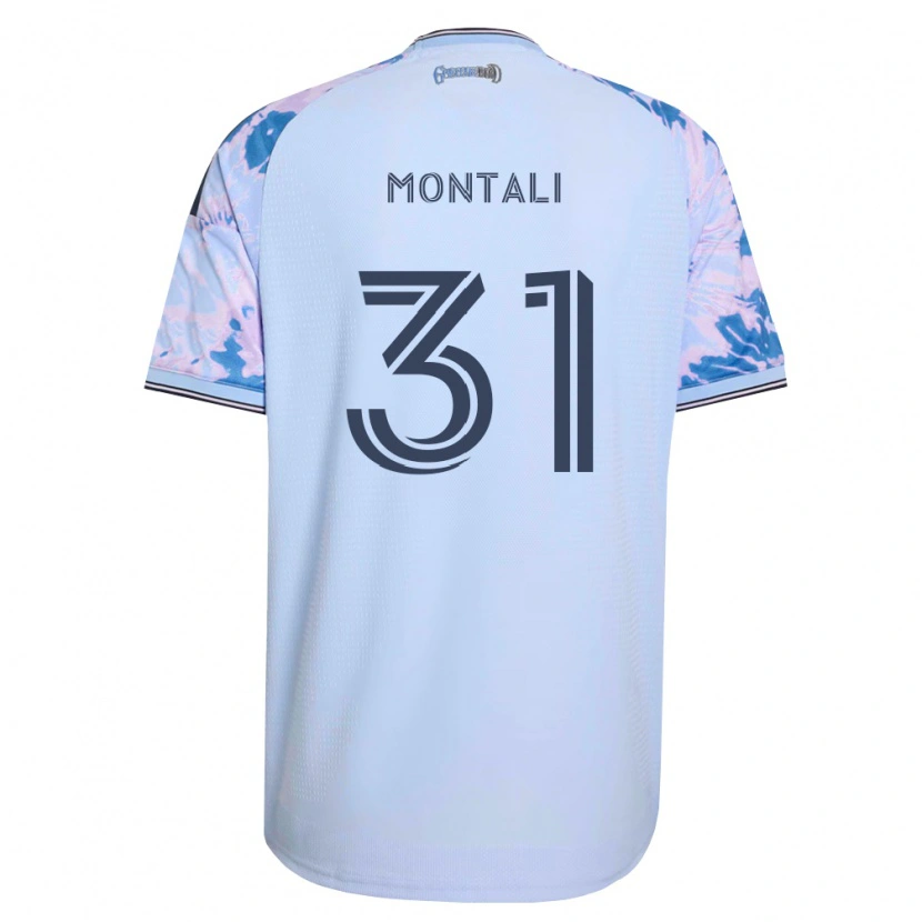 Danxen Dames Francesco Montali #31 Koninklijk Blauw Wit Zwart Uitshirt Uittenue 2026/27 T-Shirt