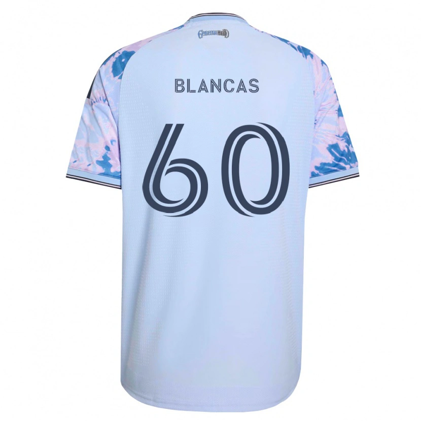 Danxen Dames Eduardo Blancas #60 Koninklijk Blauw Wit Zwart Uitshirt Uittenue 2026/27 T-Shirt