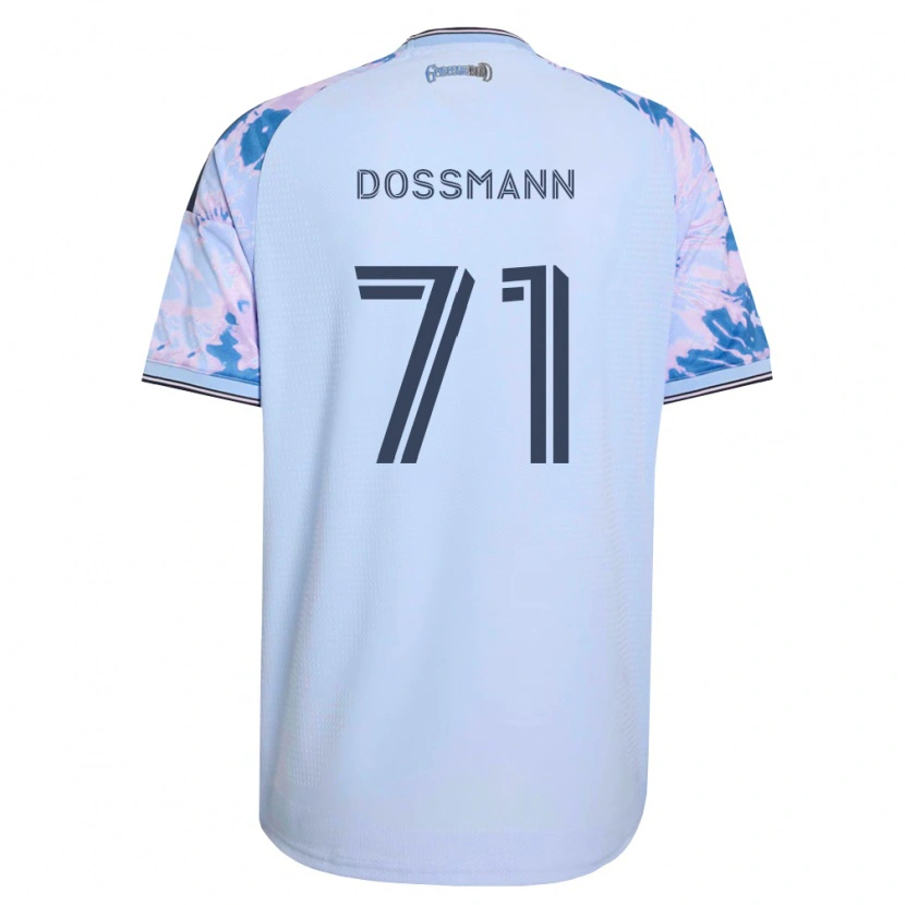 Danxen Dames Niklas Dossmann #71 Koninklijk Blauw Wit Zwart Uitshirt Uittenue 2026/27 T-Shirt