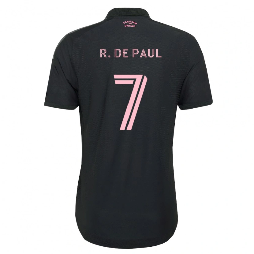 Danxen Dames Rodrigo De Paul #7 Roze Zwart Wit Uitshirt Uittenue 2026/27 T-Shirt
