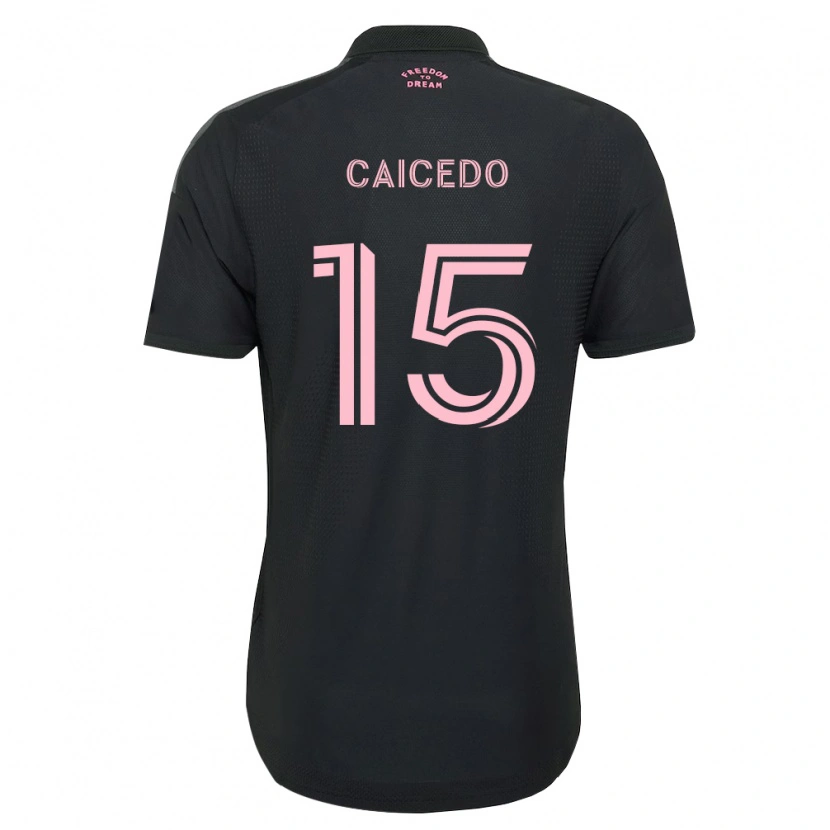 Danxen Dames Fricio Caicedo #15 Roze Zwart Wit Uitshirt Uittenue 2026/27 T-Shirt