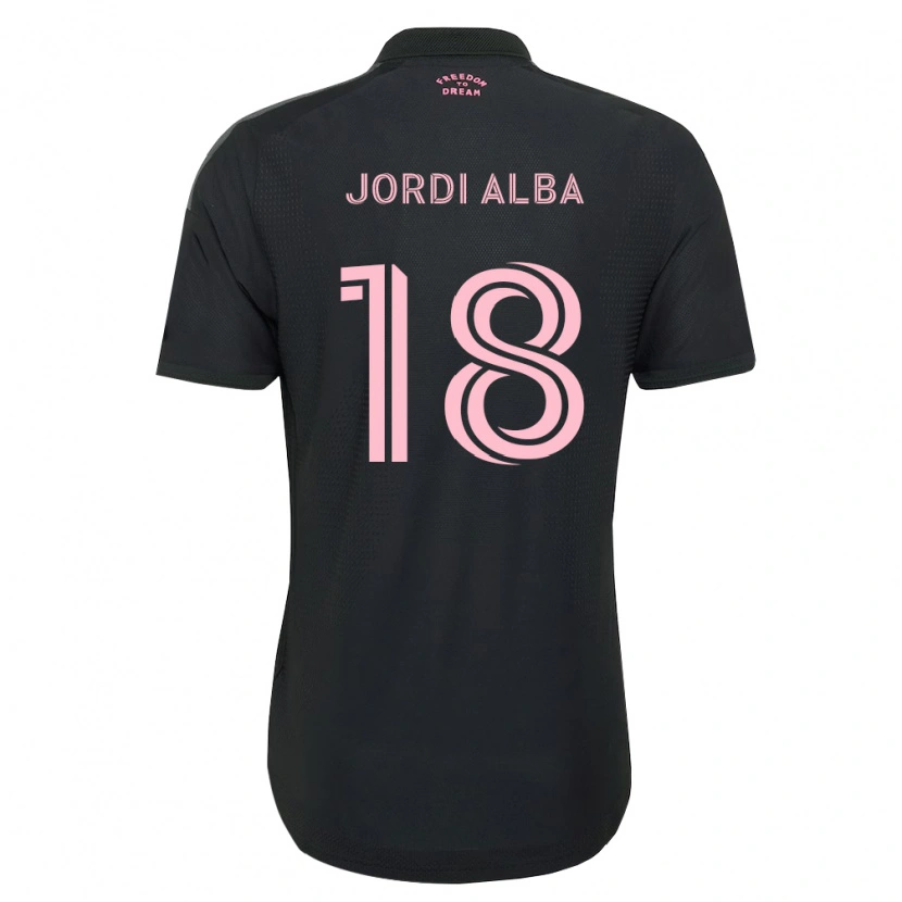 Danxen Dames Jordi Alba #18 Roze Zwart Wit Uitshirt Uittenue 2026/27 T-Shirt