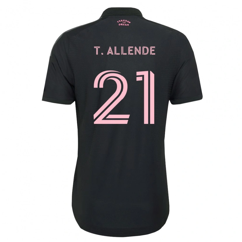 Danxen Dames Tadeo Allende #21 Roze Zwart Wit Uitshirt Uittenue 2026/27 T-Shirt