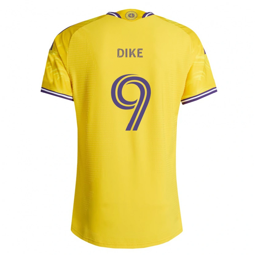 Danxen Dames Daryl Dike #9 Geel Paars Uitshirt Uittenue 2026/27 T-Shirt