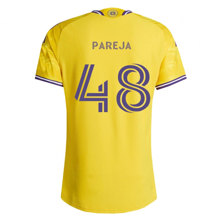 Danxen Dames Diego Pareja #48 Geel Paars Uitshirt Uittenue 2026/27 T-Shirt