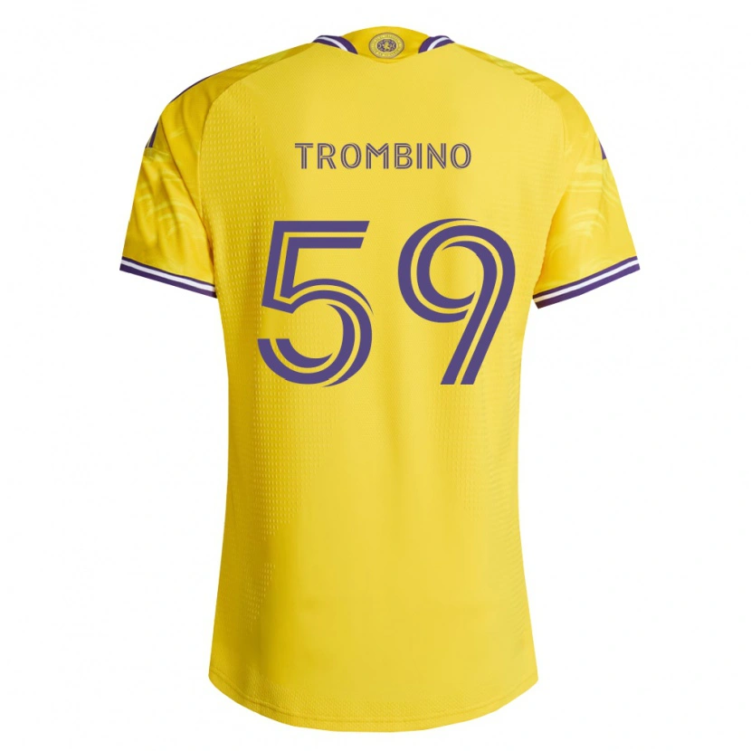 Danxen Dames Caleb Trombino #59 Geel Paars Uitshirt Uittenue 2026/27 T-Shirt