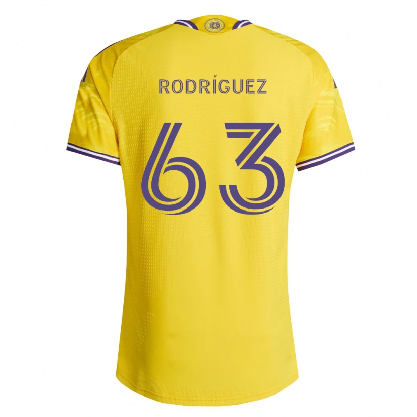 Danxen Dames Zinédine Rodríguez #63 Geel Paars Uitshirt Uittenue 2026/27 T-Shirt