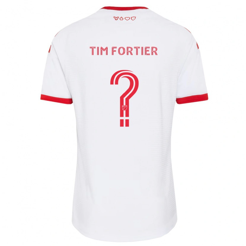 Danxen Dames Tim Fortier #0 Wit Rood Zwart Uitshirt Uittenue 2026/27 T-Shirt