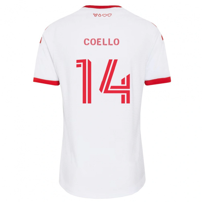 Danxen Dames Alonso Coello #14 Wit Rood Zwart Uitshirt Uittenue 2026/27 T-Shirt