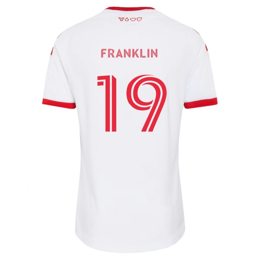 Danxen Dames Kobe Franklin #19 Wit Rood Zwart Uitshirt Uittenue 2026/27 T-Shirt